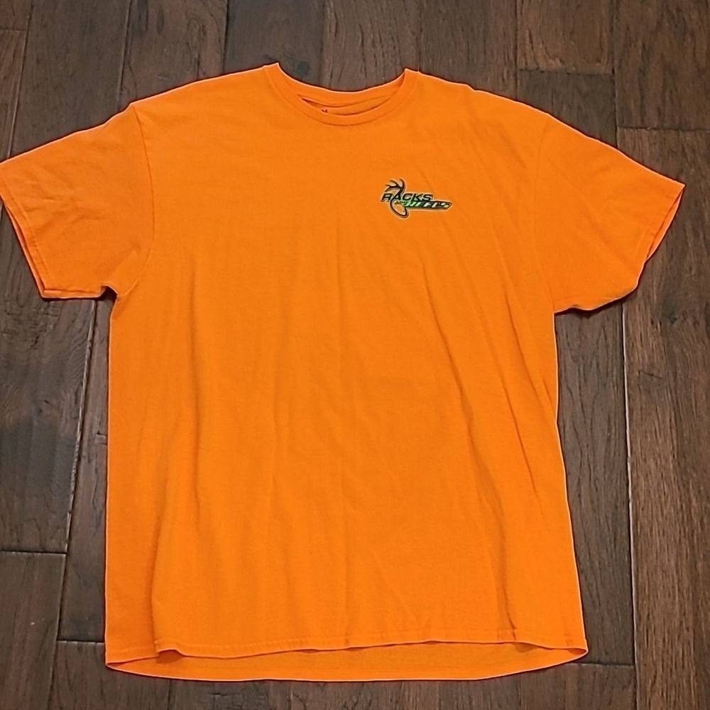 💥3for$12💥 Racks & Reels men's orange Tshirt size XL